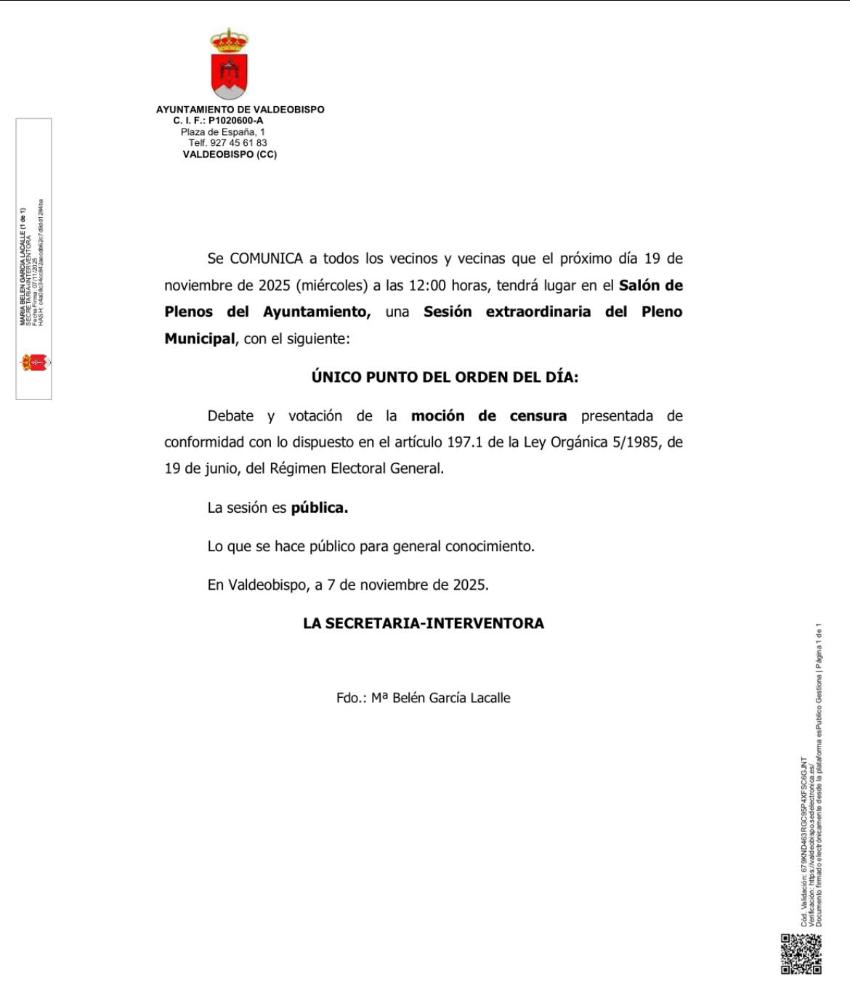 Imagen Pleno EXTRAORDINARIO